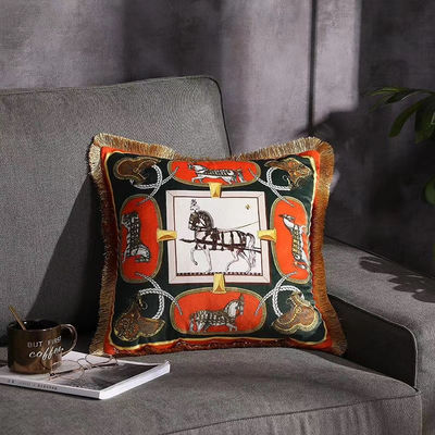 500g Gối trang trí xe hơi 45 * 45cm Đệm phủ sơn bằng tay Sofa Hình học
