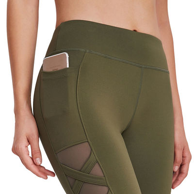Quần tập yoga lưng cao Polyester Quần áo thể thao Phụ nữ Quần áo tập thể dục liền mạch Bộ tập luyện