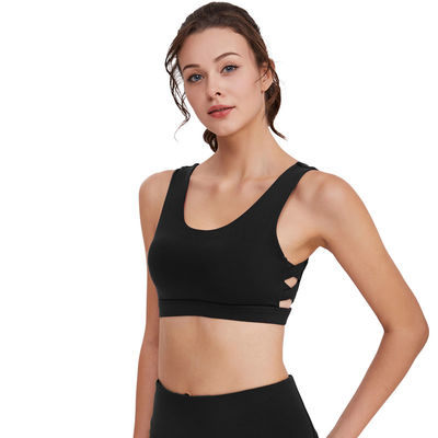 Áo ngực tập luyện cường độ cao có thể tùy chỉnh 78% Polyester 22% Spandex Sheer Yoga Top