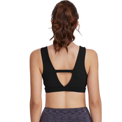 Áo ngực tập luyện cường độ cao có thể tùy chỉnh 78% Polyester 22% Spandex Sheer Yoga Top