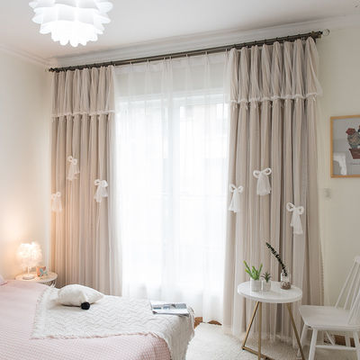 100% Polyester Rèm vải Độ thoáng khí Vải lanh Trang chủ Dệt may