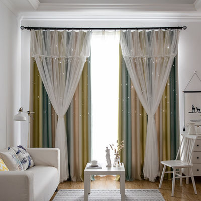 Trang trí nhà bằng vải Polyester Rèm vải In vải lanh Cửa sổ
