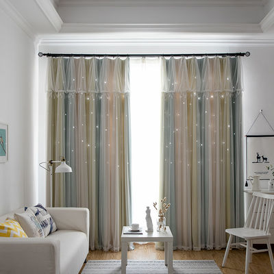 Khách sạn 100% Polyester Rèm vải Đồng bằng Nhà sang trọng Dệt may