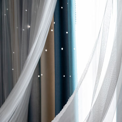 Cách nhiệt Mô hình hình học Jacquard Màn chắn sáng Rèm cửa sổ