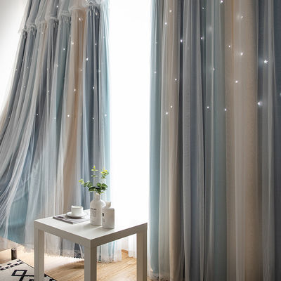 Rèm cửa sổ Vải rèm 100% Polyester Màn cửa sổ Rèm cửa sổ thanh lịch