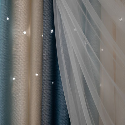 Gradient Sheer Net Rèm cầu vồng Cuộn vải mật độ 2,8m In ấn