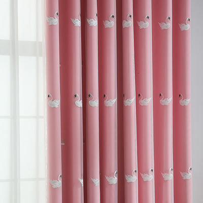 Linen Blackout White Curtain Sheer Vải 52 * 84 inch 100% Polyester