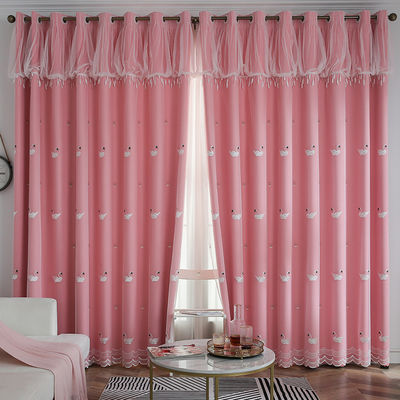 Rèm cửa sổ Voile Vải Sheer 2,80M 100% Polyester Mềm mại Voan trắng