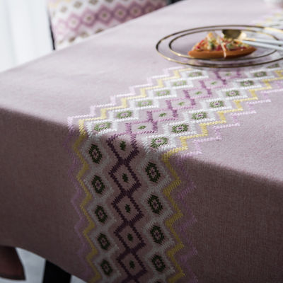 Botanica Cotton Sinh nhật Khăn trải bàn Cây Khối In Vải lanh Tiệc cưới