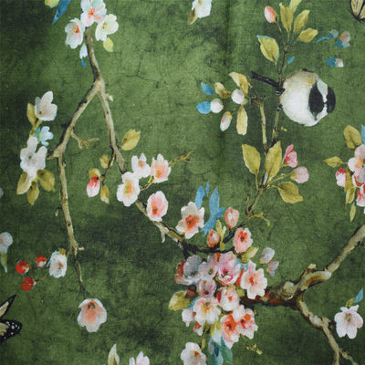 Vải cotton Polyester hiện đại Vải in lụa cotton Ramie
