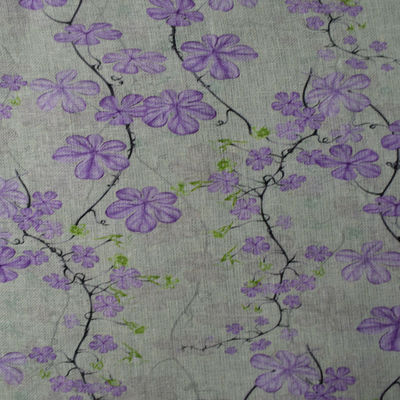 Vải cotton in màu đỏ tía cho mùa hè kỹ thuật số cho váy dạ hội vải lanh in