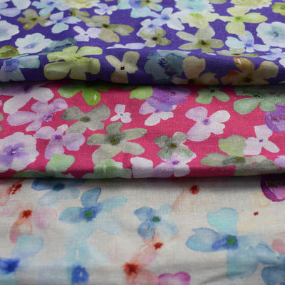Vải cotton Ramie Polyester Vải dệt nhuộm trơn 30 giây * 41 giây