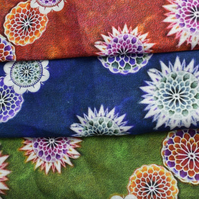 Kem dệt kim Vải chống thấm nước thoáng khí In kỹ thuật số Floral Ramie