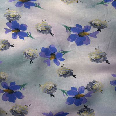 190GSM giả cotton Dull Satin Spun Polyester Vải dệt kim