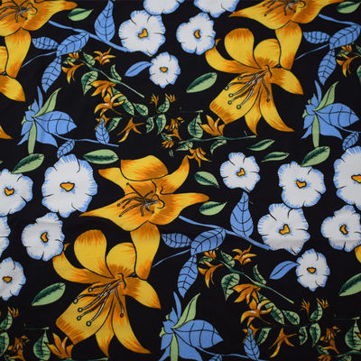 Áo sơ mi tùy chỉnh Áo khoác Rayon mềm In hoa dệt kim Twill Vải Viscose