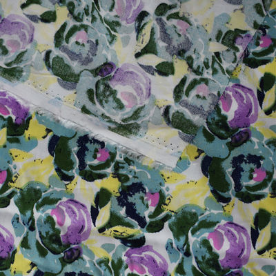 In hoa Viscose Rayon Vải thiết kế Áo phông dệt thoi
