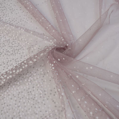 160cm Vải tuyn ren mềm mại váy cưới 90% nylon 10% kim loại