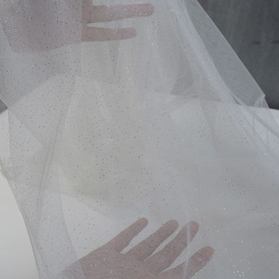 100% nylon mềm vải tuyn sợi dọc dệt kim cho váy cưới cô dâu