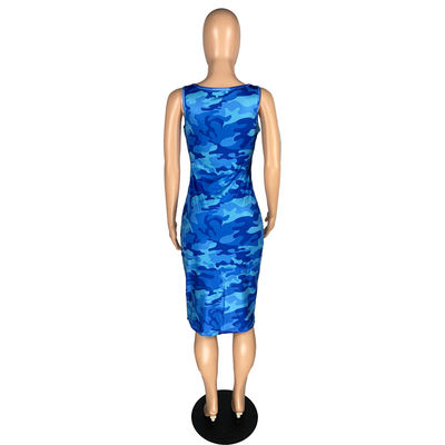 Milk Shreds Sea Blue Vest Suspender Skirt Ladies Elegant Sexy