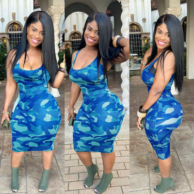 Plus Size Club Maxi Sexy Không tay Váy Summer UNeck Khe hở