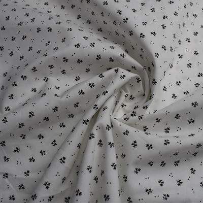 In vải cotton trắng trơn Lycra 115gsm Chất chống cháy