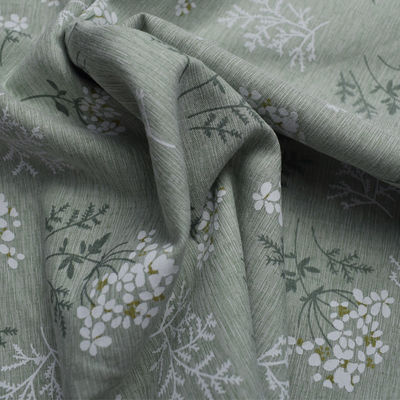 Vải cotton 100 Polyester In kỹ thuật số Váy hoa dệt in Đồng bằng