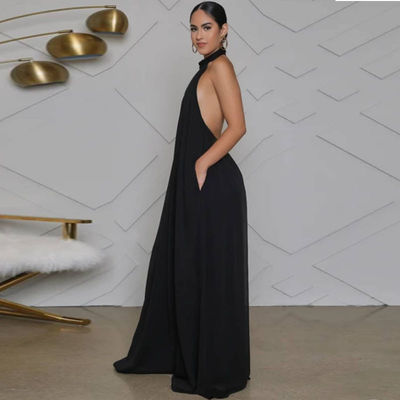 Phụ nữ dài tay áo loe rộng Jumpsuit chân rộng Quần tây thường
