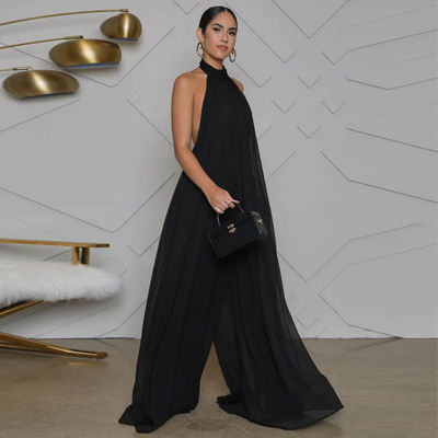 Phụ nữ dài tay áo loe rộng Jumpsuit chân rộng Quần tây thường