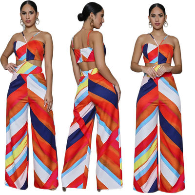 In Jumpsuit dây ống rộng Quần ống rộng Thường trễ vai Playsuit hở lưng