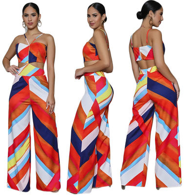 In Jumpsuit dây ống rộng Quần ống rộng Thường trễ vai Playsuit hở lưng