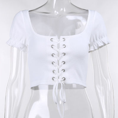 Skinny Navel Multi - Color U Collar Corns with Cardigan Blouse Women