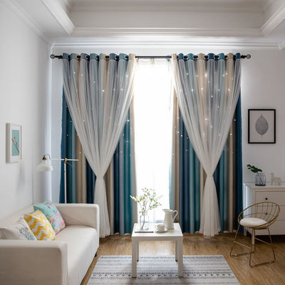 Rèm Jacquard Trang chủ Vải dệt Rèm nhà tắm màu đồng nhất