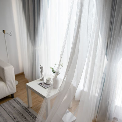 Rèm Jacquard Trang chủ Vải dệt Rèm nhà tắm màu đồng nhất