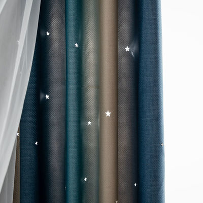 Vải rèm Polyester mềm mại Màu Gradient Chống cháy