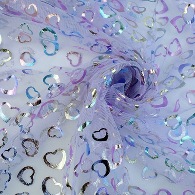 Chim mô hình hoa Ren mềm vải tuyn kết dính Sequins