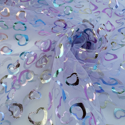 Chim mô hình hoa Ren mềm vải tuyn kết dính Sequins