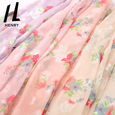 Mẫu in vải tuyn mềm Vải lưới 100% Polyester cho trang phục nữ