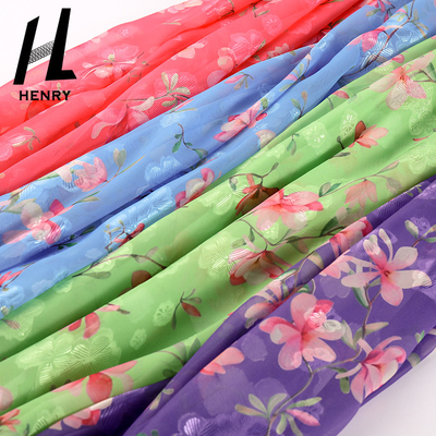 Vải tuyn mềm dệt voan 100% Polyester In kỹ thuật số