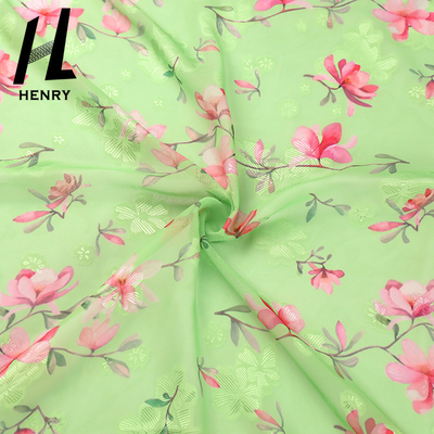 Vải tuyn mềm dệt voan 100% Polyester In kỹ thuật số