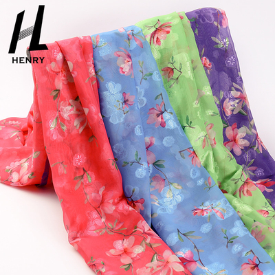 Vải tuyn mềm dệt voan 100% Polyester In kỹ thuật số