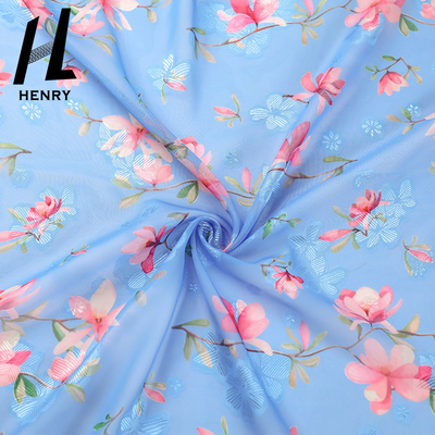 Vải tuyn mềm dệt voan 100% Polyester In kỹ thuật số