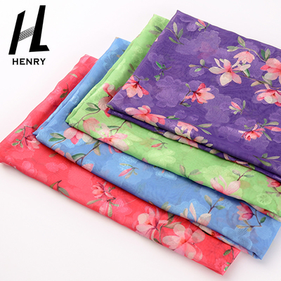 Vải tuyn mềm thoáng khí Quy trình in trang phục Polyester tinh khiết Vải voan