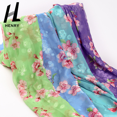 Vải tuyn mềm màu tím cho quần áo In vải lưới Polyester