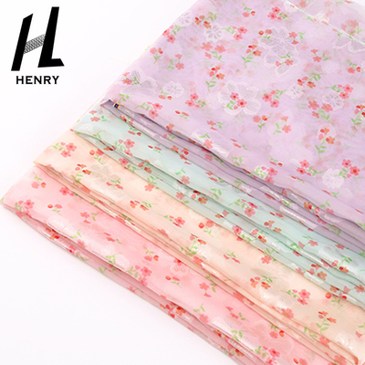 In hoa nhỏ Vải voan Polyester để may quần áo