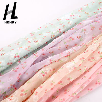 In hoa nhỏ Vải voan Polyester để may quần áo