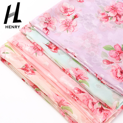 Vải voan Polyester in hoa cho ngành dệt may thời trang