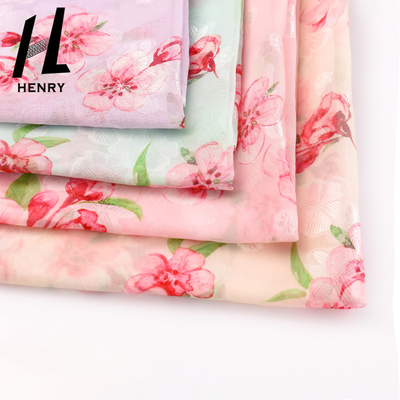 Vải voan Polyester in hoa cho ngành dệt may thời trang