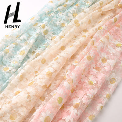 Trọng lượng nhẹ Dệt kim Lưới Vải tuyn mềm cho quần áo nữ