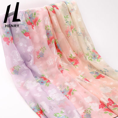 Vải tuyn mềm tùy chỉnh Chất liệu dệt 100% Polyester In Voan cho hàng may mặc
